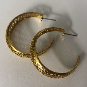 Vintage Dainty Gold Hoop Earrings